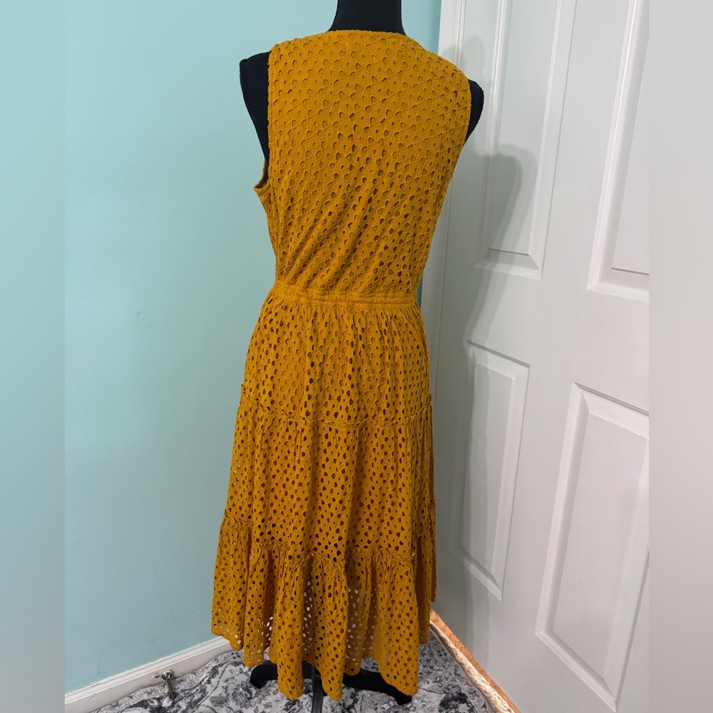 Frye X Anthropologie Nuri Eyelet Wrap Dress Size S - Picture 5 of 7